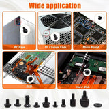 400PCS Computer Screws Motherboard Standoffs Screws PC Screws Laptop Screws PC Case Screws Fan Screws SSD Screws for HDD Hard - PC VAULT