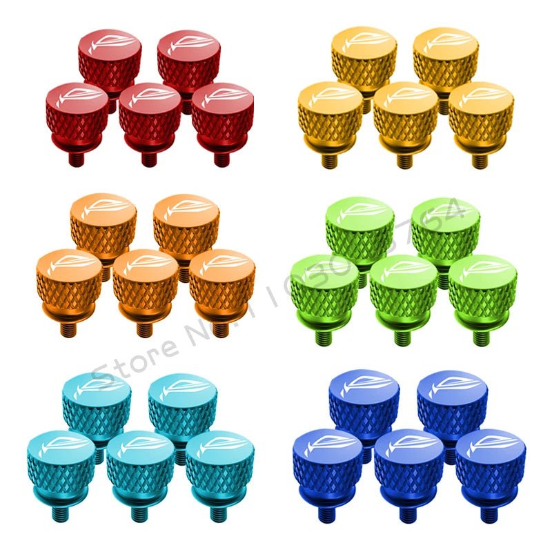 M3.5 Computer Case Screw ROG Logo Hand Tighten Step Thumb Knurled Aluminum CNC PC Beautify MOD Part 9 Colors Optional,5Pcs - PC VAULT