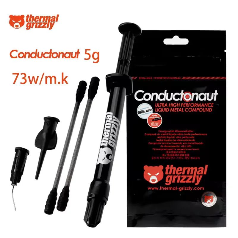 High Thermal Conductivity Liquid Metal Thermal Paste for Cooling The CPU GPU Thermal Grizzly Conductonaut 73W/mk - PC VAULT