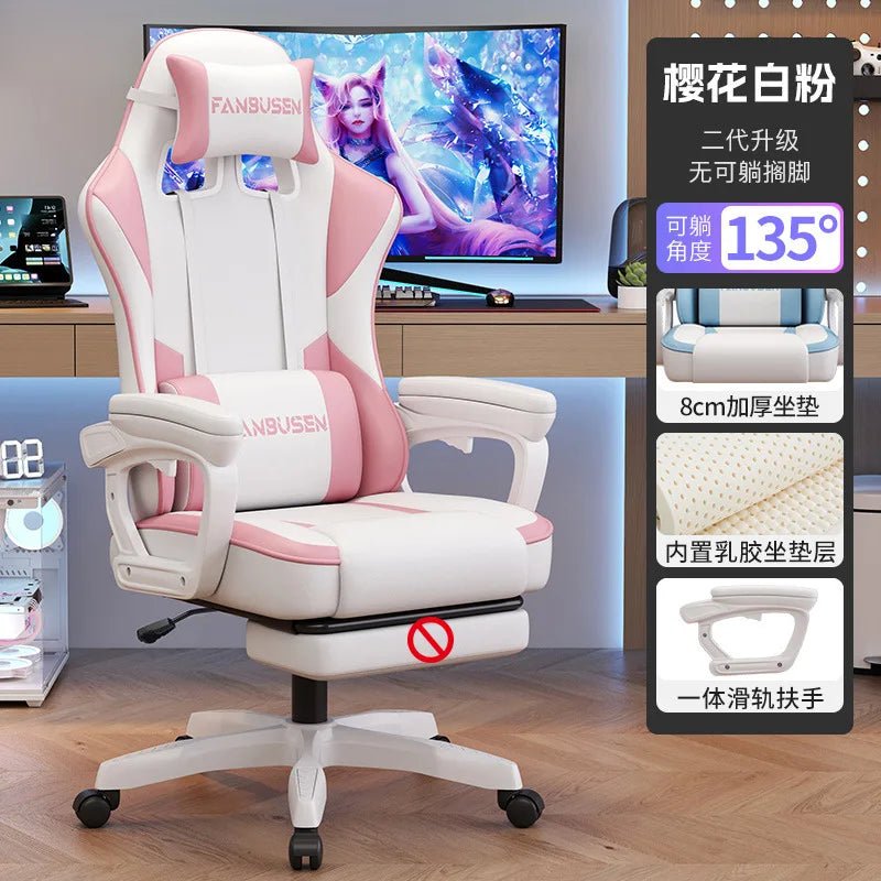 Gaming Chair for PC Desk Ergonomic Office Chair for Gamers Adjustable Height Racing Style Computer Chair for Dorm Room Modern - PC VAULT