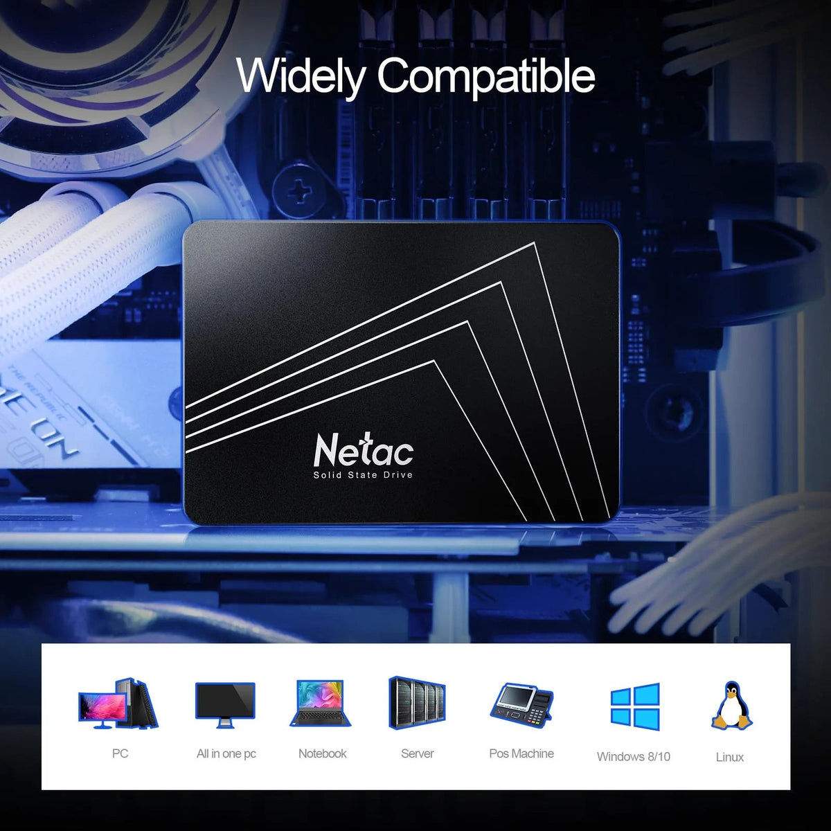 Netac SATA SSD Hard Drive 128GB 256GB 512GB 1TB 2TB SATA3 2.5Inch Disks Laptop Internal Hard Drive HDD Hard Disk for PC Laptop - PC VAULT