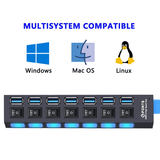 USB 3.0 Hub USB Hub 3.0 Multi USB Splitter 4/7 Port Multiple Expander - PC VAULT