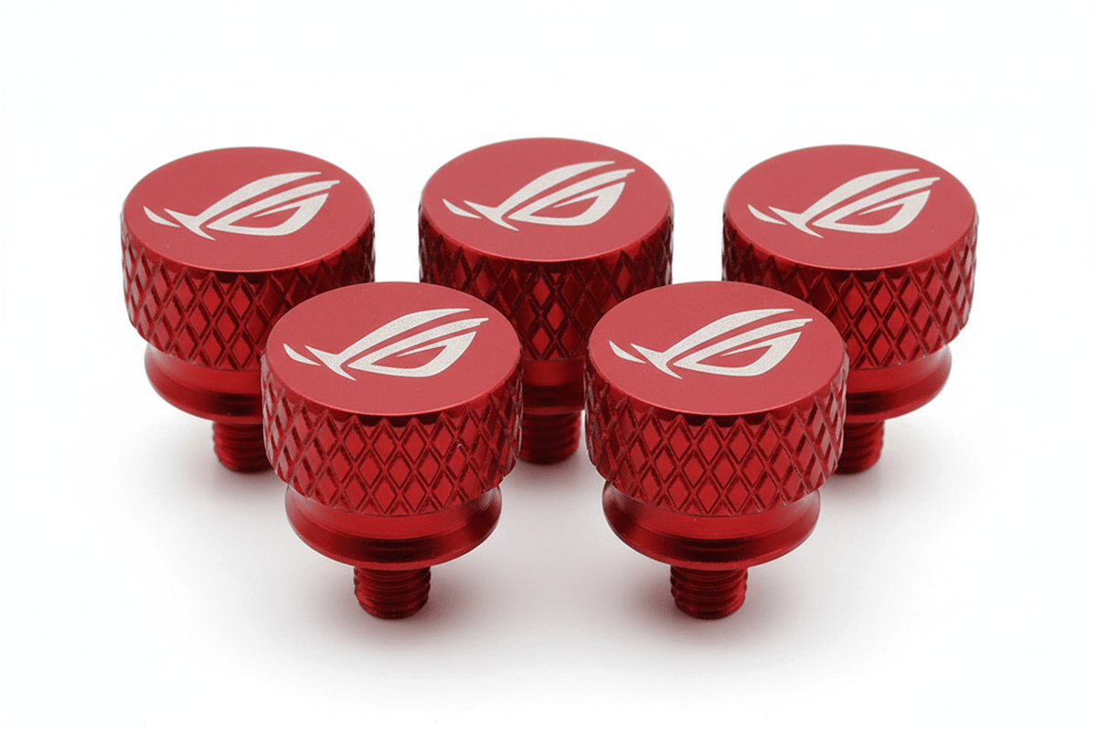 ROG Logo M3.5 Case Screw Hand Tighten Thumb Screws 9 Colors, 5Pcs - PC VAULT