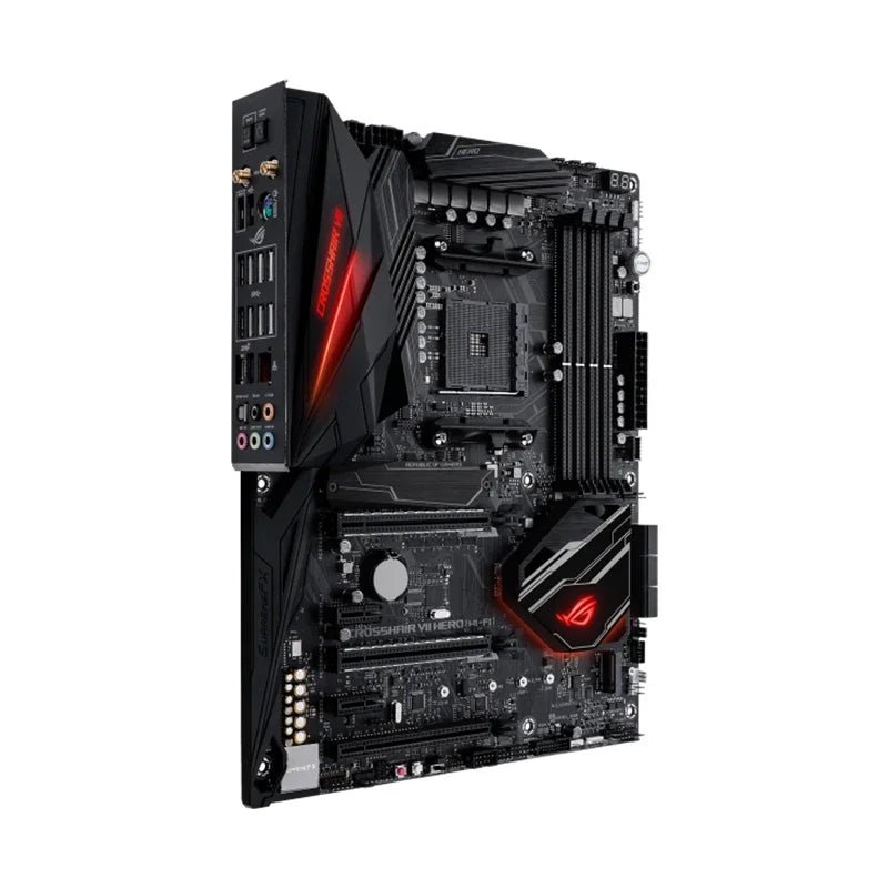 ROG Crosshair VII Hero (Wi-Fi) ASUS AM4 AMD X470 SATA 6Gb/s ATX AMD Motherboard - PC VAULT