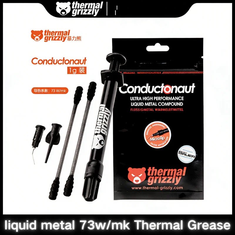 High Thermal Conductivity Liquid Metal Thermal Paste for Cooling The CPU GPU Thermal Grizzly Conductonaut 73W/mk - PC VAULT