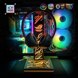 ARGB Headphone Holder PC Lighting RGB Headset Bracket DIY LOGO Earphone Stand 5V3PIN Strip AURA SNC ROG Metal Customization MOD - PC VAULT
