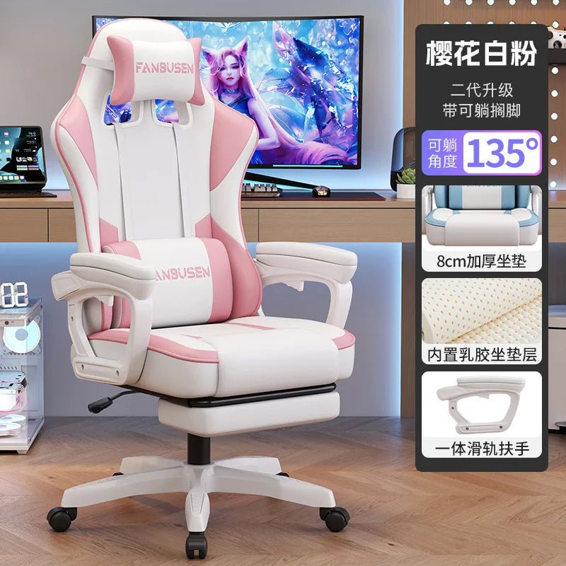 Gaming Chair for PC Desk Ergonomic Office Chair for Gamers Adjustable Height Racing Style Computer Chair for Dorm Room Modern - PC VAULT