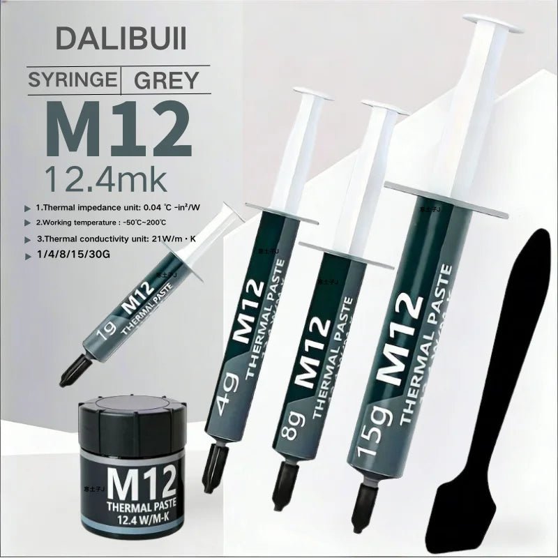 Thermal Paste Thermal Conductive Grease Paste 12.4 W/MK 1/4/8/15/30g For Game PC PS5 CPU GPU Cooling - PC VAULT