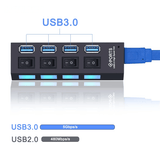 USB 3.0 Hub USB Hub 3.0 Multi USB Splitter 4/7 Port Multiple Expander - PC VAULT