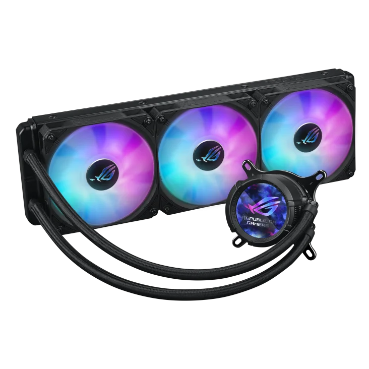 New Stock Radiator ROG STRIX LC III 360 ARGB LCD WH&BK RGB Support LGA1700 LGA1851& AM4 AM5 with 2.1" IPS LCD for Gaming PC - PC VAULT