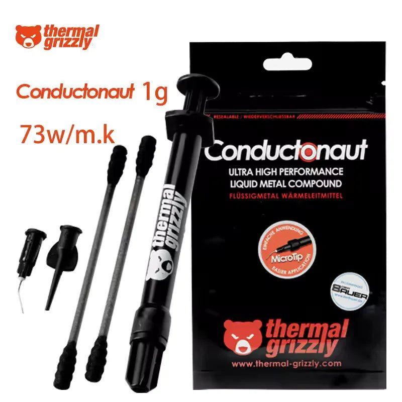 High Thermal Conductivity Liquid Metal Thermal Paste for Cooling The CPU GPU Thermal Grizzly Conductonaut 73W/mk - PC VAULT