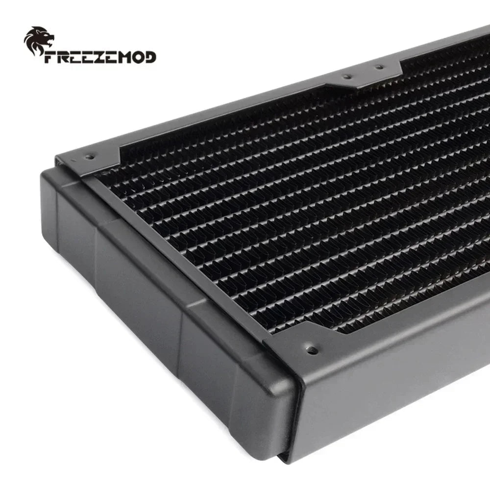 48CM Brass Radiator FREEZEMOD 480mm PC Liquid Cooling Row G1/4 Threaded Interface with 14 Channels for 12CM Fan TSRP-TW480 - PC VAULT