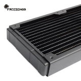 48CM Brass Radiator FREEZEMOD 480mm PC Liquid Cooling Row G1/4 Threaded Interface with 14 Channels for 12CM Fan TSRP-TW480 - PC VAULT