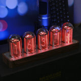 Nixie Tube Clock Adjustable RGB LED Display Multifunction Clock Nixie Tube Digital Clock for Gift Home Decoration Desk New Year - PC VAULT