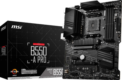 MSI B550-A PRO ProSeries Gaming PC Motherboard - AM4 DDR4 PCIe 4.0 SATA 6Gb/s M.2 USB 3.2 Gen 2 HDMI/DP ATX AMD Computer Motherboards (Renewed)