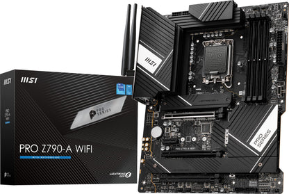 MSI PRO Z790-A WiFi ProSeries Motherboard (Supports 12th/13th Gen Intel Processors LGA 1700 DDR5 PCIe 5.0 M.2 2.5Gbps LAN USB 3.2 Gen2 Wi-Fi 6E ATX) (Renewed)