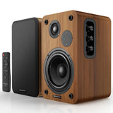 Active Bookshelf Speakers 36W RMS - BT 5.4 Wireless Speaker with 5 Inch Woofer Silk Dome Tweeter PC Speakers - USB Digital Audio Studio Monitors Bass & Treble Adjust AUX Input for Record Player TV - PC VAULT