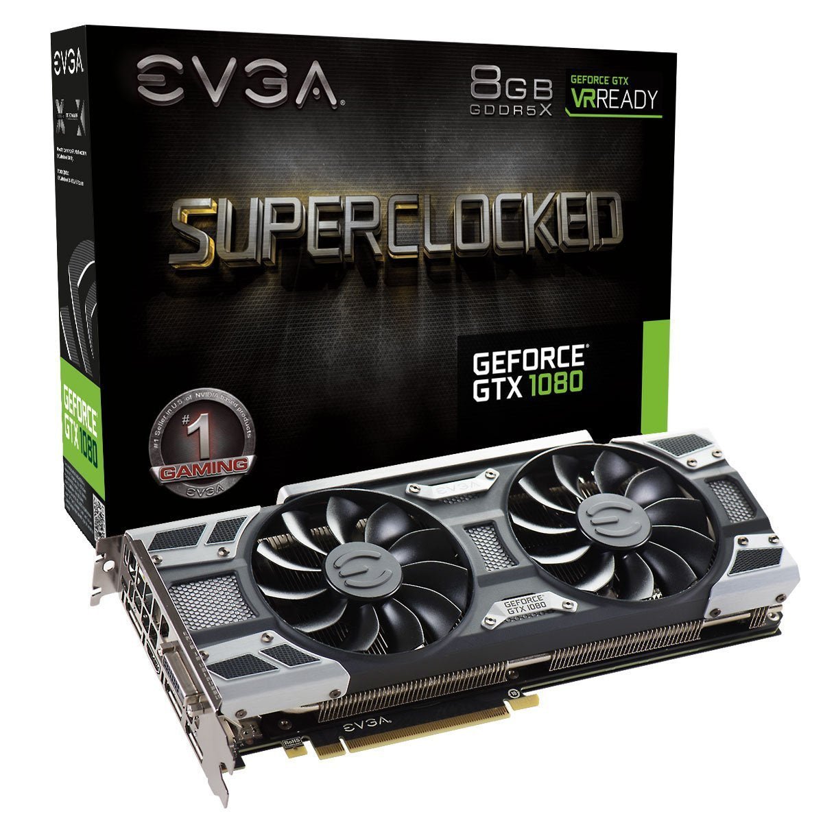 EVGA GeForce GTX 1080 SC GAMING ACX 3.0 8GB GDDR5X LED DX12 OSD Support (PXOC) Graphics Card 08G-P4-6183-KR (Renewed) - PC VAULT