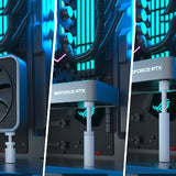 GPUHOLD White Graphics Card GPU Support Bracket Video Card Sag Holder Bracket GPU Holder Anti Sag Stand Aluminum Holder 27-120mm - PC VAULT