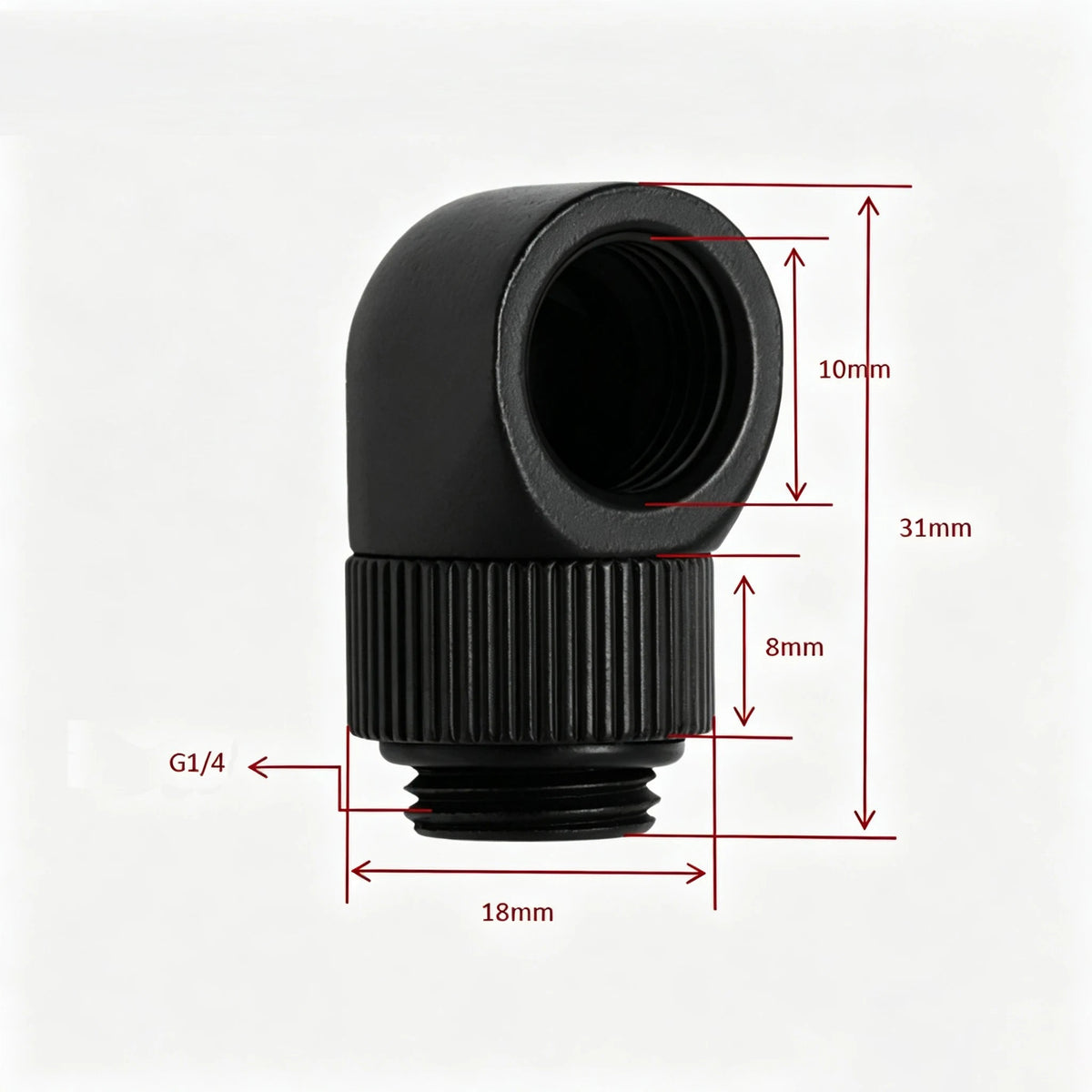 90 Degree Rotary Elbow Fitting 360° Rotatable G1/4 Thread Water Cooling Connector for PC DIY Custom Liquid Cooling System - PC VAULT
